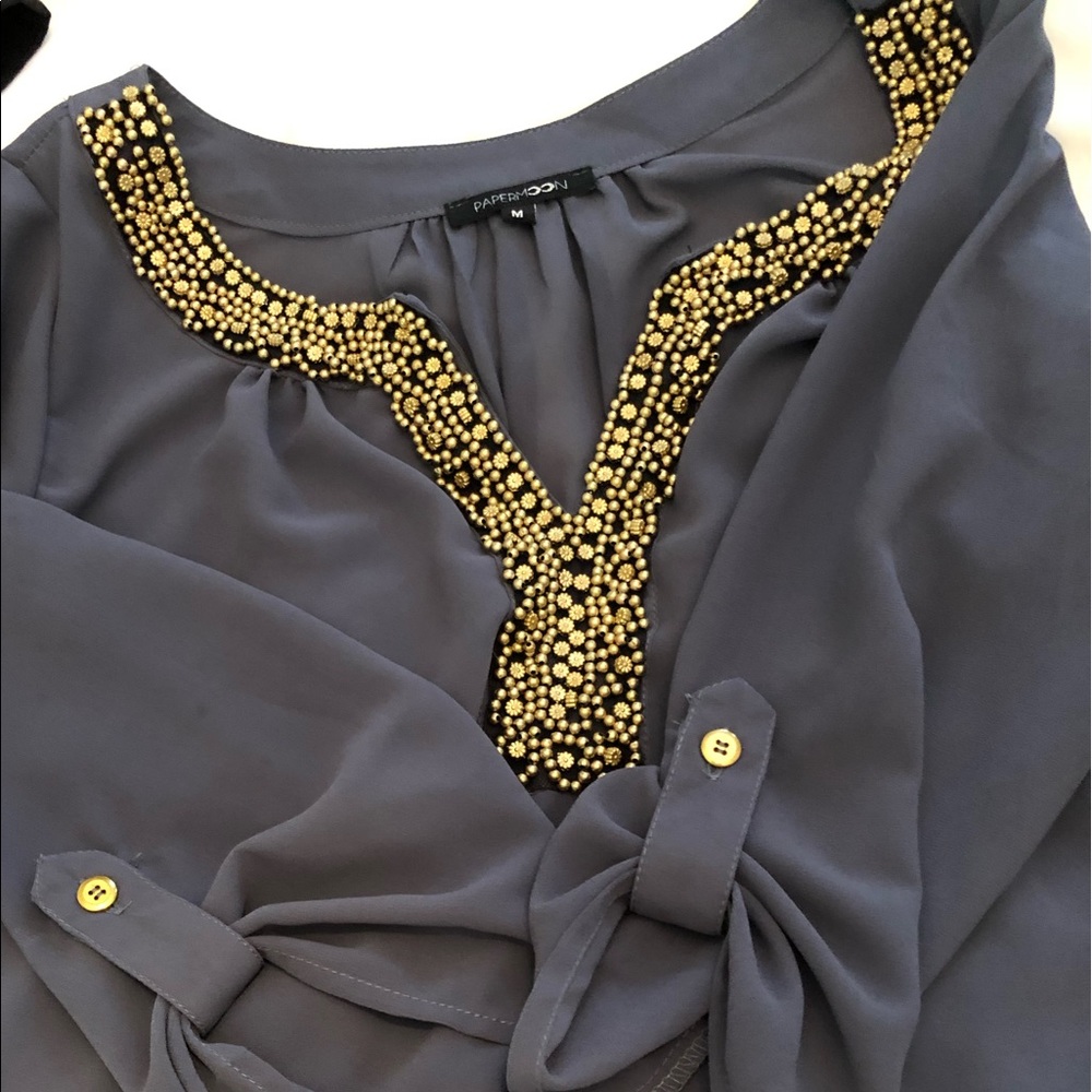 Papermoon gray blouse